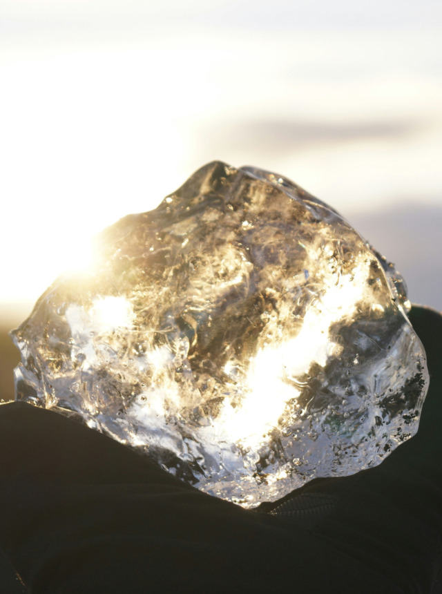 natural cristal in the sunlight